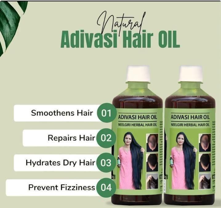 Adivasi Neelgiri Herbal Hair Oil 125ML (Pack of 1 and 2))