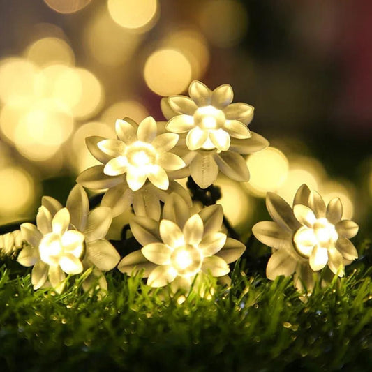 14 LED Lotus Flower Warm White Decorative String Light